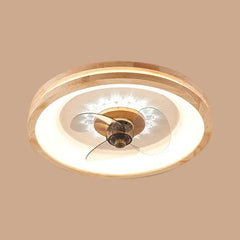 Ventilador de Techo Con Luz de Madera para Dormitorio