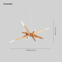 Lámpara Colgante de Madera Creativa para Dormitorio