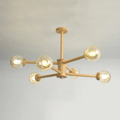 Lámpara Colgante de Madera para Salón Nórdico