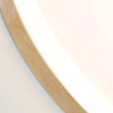 Plafón de techo redondo de madera LED nórdico para dormitorio