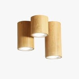 Foco de superficie de madera cilíndrico LED nórdico para pasillo