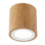 Foco de superficie de madera cilíndrico LED nórdico para pasillo