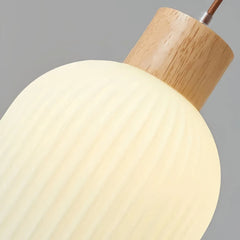 Lámpara colgante nórdica blanca LED de vidrio estilo farol para comedor