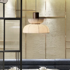 Lámpara Colgante de Tela Estilo Wabi Sabi