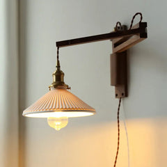 Aplique de Pared LED Estilo Vintage Plegable Extensible para Dormitorio