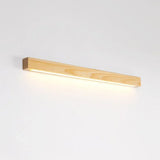 Aplique led madera diseño fino y alargado tipo línea