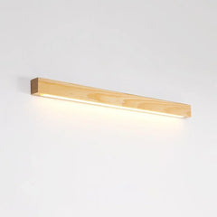 Aplique led madera diseño fino y alargado tipo línea