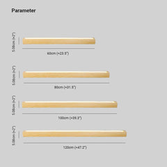 Aplique led madera diseño fino y alargado tipo línea