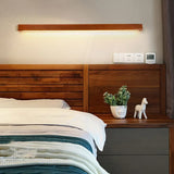 Aplique led madera diseño fino y alargado tipo línea