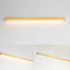 Aplique led madera diseño fino y alargado tipo línea