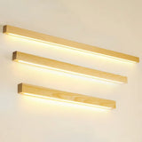 Aplique led madera diseño fino y alargado tipo línea