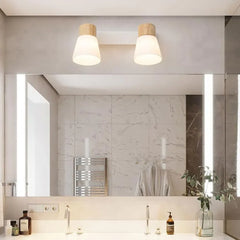 Apliques de pared para mesitas de noche diseño en madera blanca para dormitorio