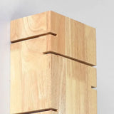 Apliques de pared rústicos de madera natural rectangular