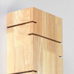 Apliques de pared rústicos de madera natural rectangular
