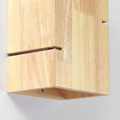 Apliques de pared rústicos de madera natural rectangular
