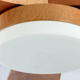 Ventilador de techo con luz de madera silencioso nórdico para salón