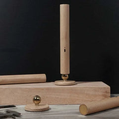 Aplique de Pared de Madera Rotatorio Estilo Minimalista