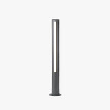 Baliza de jardín exterior LED IP65 moderna cilíndrica negra para caminos