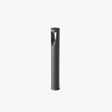 Baliza de exterior para jardín LED cilíndrica de metal negra moderna IP65