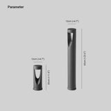 Baliza de exterior para jardín LED cilíndrica de metal negra moderna IP65