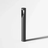 Baliza de exterior para jardín LED cilíndrica de metal negra moderna IP65
