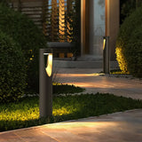 Baliza de exterior para jardín LED cilíndrica de metal negra moderna IP65