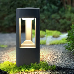 Baliza De Exterior Solar IP54 De Metal Diseño Moderno Negra
