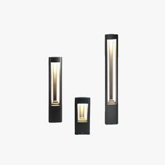 Baliza De Exterior Solar IP54 De Metal Diseño Moderno Negra