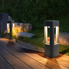 Baliza De Exterior Solar IP54 De Metal Diseño Moderno Negra