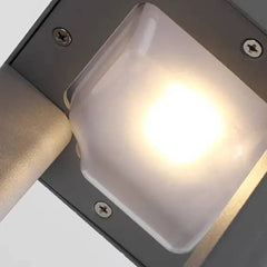 Baliza De Exterior Solar IP54 De Metal Diseño Moderno Negra