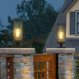 Farol Sobremuro Exterior Solar LED IP65 para Jardín Negra Moderna