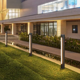 Baliza Exterior IP65 LED con Sensor Diseño Minimalista Jardín Negra