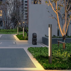 Baliza Exterior IP65 LED con Sensor Diseño Minimalista Jardín Negra