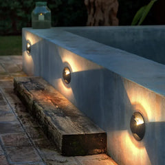 Luminaria Exterior Pared LED Negra con Protección IP65