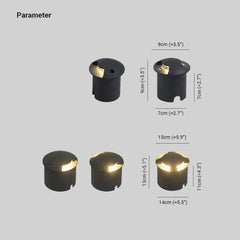 Luminaria Exterior Pared LED Negra con Protección IP65