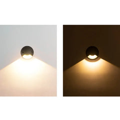 Luminaria Exterior Pared LED Negra con Protección IP65