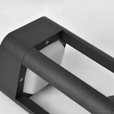 Baliza Solar De Exterior LED De Metal Diseño Moderno Jardín Negra