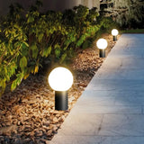 Baliza de Exterior Jardín LED con Sensor IP65 de Metal Diseño Moderno Negra