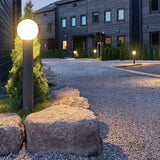 Baliza de Exterior Jardín LED con Sensor IP65 de Metal Diseño Moderno Negra