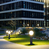 Baliza de Exterior Jardín LED con Sensor IP65 de Metal Diseño Moderno Negra