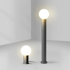 Baliza de Exterior Jardín LED con Sensor IP65 de Metal Diseño Moderno Negra