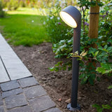 Baliza LED de jardín exterior IP65 luz cálida negra moderna