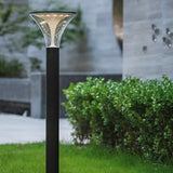 Baliza Solar Exterior LED con Sensor para Jardín Negra Moderna