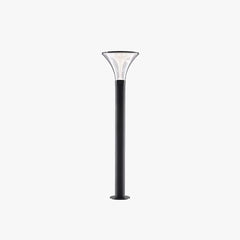 Baliza Solar Exterior LED con Sensor para Jardín Negra Moderna