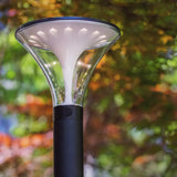 Baliza Solar Exterior LED con Sensor para Jardín Negra Moderna