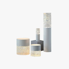 Lámpara Exterior de Pie LED Luz Suave de Metal Diseño Moderno Terraza Blanca