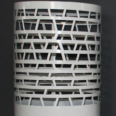 Lámpara Exterior de Pie LED Luz Suave de Metal Diseño Moderno Terraza Blanca