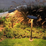 Baliza LED Exterior Solar IP65 Orientable de Diseño Moderno Redonda para Jardín Negra