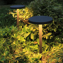 Baliza LED Exterior Solar IP65 Orientable de Diseño Moderno Redonda para Jardín Negra
