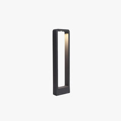 Baliza exterior rectangular negra LED IP65 moderno jardín